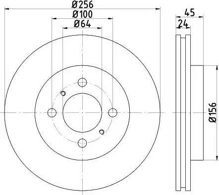 HELLA 8DD 355 111-541 - Тормозной диск avtokuzovplus.com.ua