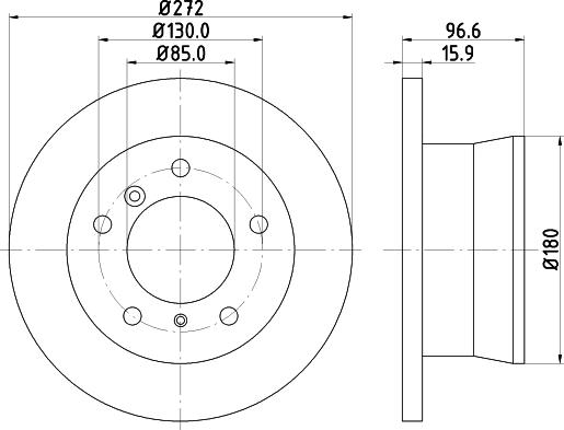 HELLA 8DD 355 111-902 - Тормозной диск avtokuzovplus.com.ua