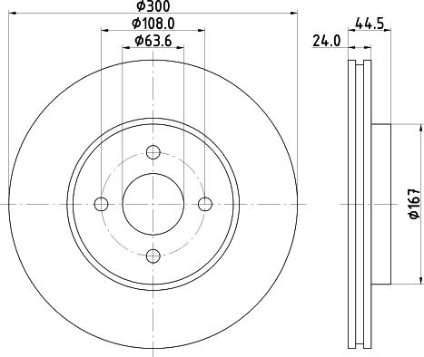 HELLA 8DD 355 112-091 - Тормозной диск avtokuzovplus.com.ua