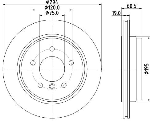 HELLA 8DD 355 112-272 - Гальмівний диск autocars.com.ua