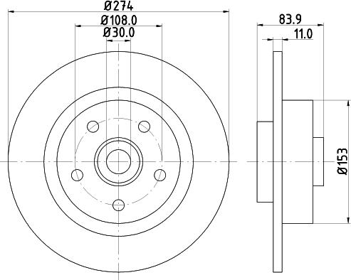 HELLA 8DD 355 112-361 - Тормозной диск autodnr.net