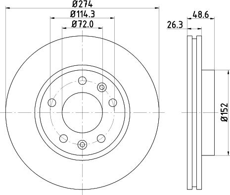 HELLA 8DD 355 112-771 - Тормозной диск avtokuzovplus.com.ua