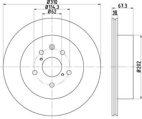 HELLA 8DD 355 121-961 - Тормозной диск avtokuzovplus.com.ua