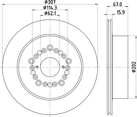 HELLA 8DD 355 113-151 - Тормозной диск avtokuzovplus.com.ua