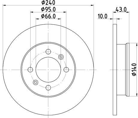 HELLA 8DD 355 113-361 - Гальмівний диск autocars.com.ua