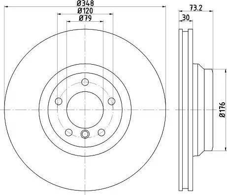 HELLA 8DD 355 121-391 - Тормозной диск avtokuzovplus.com.ua