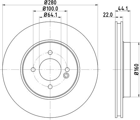 HELLA 8DD 355 113-752 - Гальмівний диск autocars.com.ua