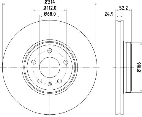 HELLA 8DD 355 113-881 - Тормозной диск autodnr.net