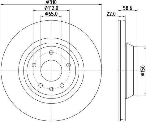 HELLA 8DD 355 113-982 - Тормозной диск avtokuzovplus.com.ua