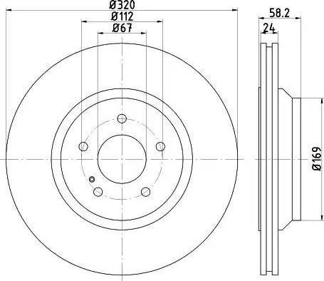 HELLA 8DD 355 113-991 - Тормозной диск avtokuzovplus.com.ua