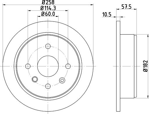 HELLA 8DD 355 114-161 - Тормозной диск autodnr.net