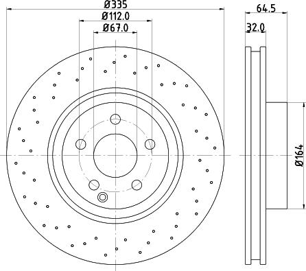 HELLA 8DD 355 122-972 - Тормозной диск avtokuzovplus.com.ua