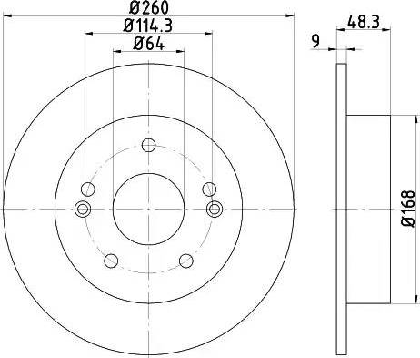 HELLA 8DD 355 115-031 - Тормозной диск avtokuzovplus.com.ua