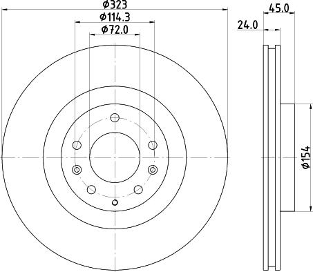 HELLA 8DD 355 115-201 - Гальмівний диск autocars.com.ua