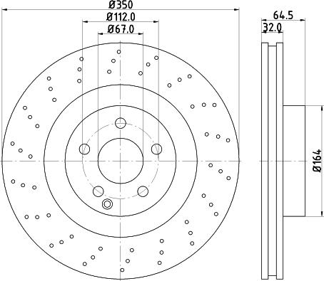 HELLA 8DD 355 128-931 - Тормозной диск avtokuzovplus.com.ua