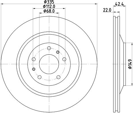 HELLA 8DD 355 129-801 - Тормозной диск avtokuzovplus.com.ua