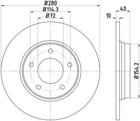 HELLA 8DD 355 115-831 - Тормозной диск avtokuzovplus.com.ua