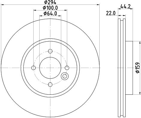 HELLA 8DD 355 115-881 - Тормозной диск avtokuzovplus.com.ua