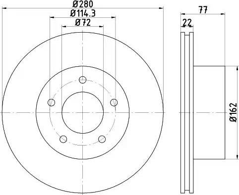 HELLA 8DD 355 115-901 - Тормозной диск avtokuzovplus.com.ua