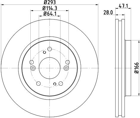 HELLA 8DD 355 115-941 - Гальмівний диск autocars.com.ua