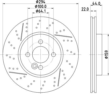 HELLA 8DD 355 123-611 - Тормозной диск avtokuzovplus.com.ua