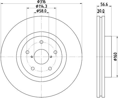 HELLA 8DD 355 116-361 - Тормозной диск avtokuzovplus.com.ua