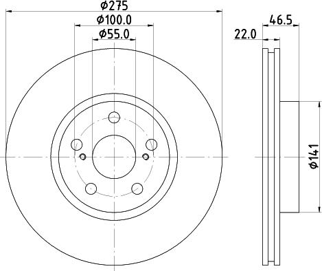 HELLA 8DD 355 116-371 - Гальмівний диск autocars.com.ua