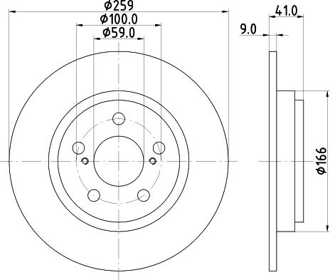 HELLA 8DD 355 116-401 - Гальмівний диск autocars.com.ua