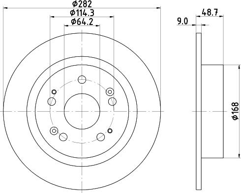 HELLA 8DD 355 116-521 - Гальмівний диск autocars.com.ua