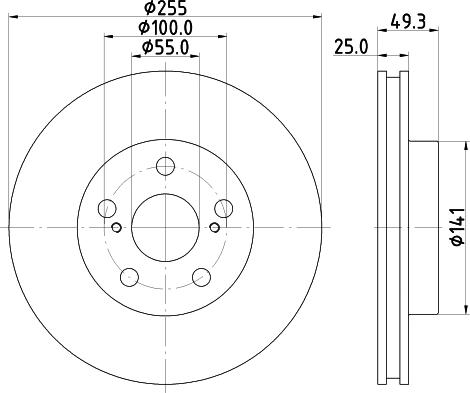 HELLA 8DD 355 116-981 - Тормозной диск autodnr.net