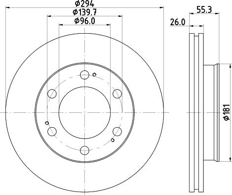 HELLA 8DD 355 117-161 - Тормозной диск avtokuzovplus.com.ua