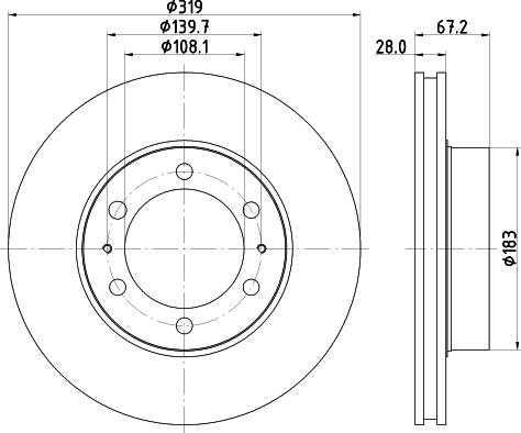 HELLA 8DD 355 117-261 - Тормозной диск avtokuzovplus.com.ua