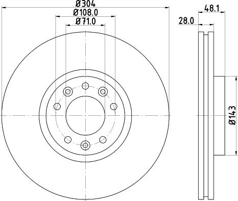 HELLA 8DD 355 117-331 - Тормозной диск autodnr.net