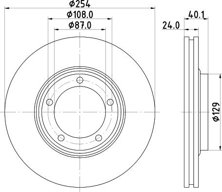 HELLA 8DD 355 117-381 - Гальмівний диск autocars.com.ua