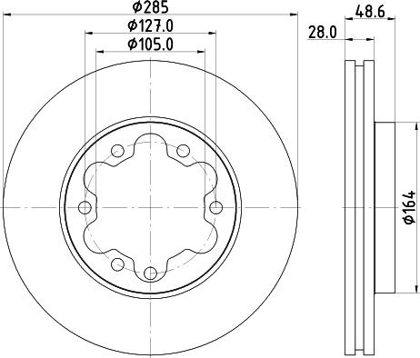 HELLA 8DD 355 117-421 - Гальмівний диск autocars.com.ua