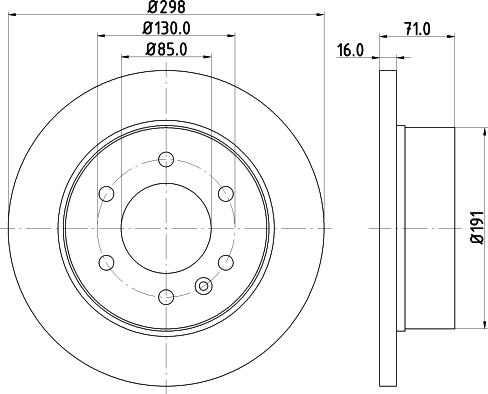 HELLA 8DD 355 117-641 - Гальмівний диск autocars.com.ua