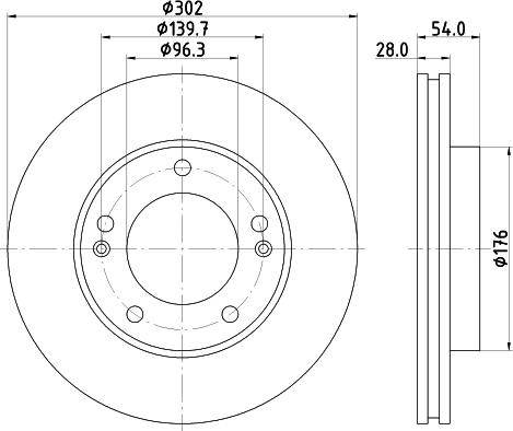 HELLA 8DD 355 118-081 - Гальмівний диск autocars.com.ua