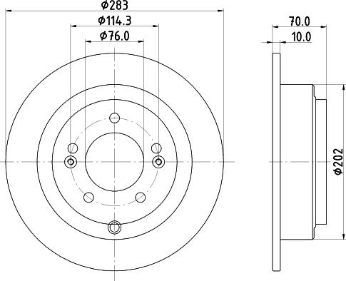 HELLA 8DD 355 118-091 - Тормозной диск avtokuzovplus.com.ua