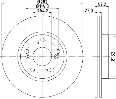 HELLA 8DD 355 118-131 - Тормозной диск avtokuzovplus.com.ua