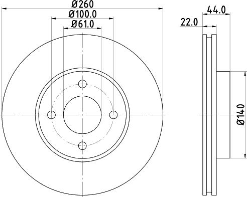 HELLA 8DD 355 118-291 - Гальмівний диск autocars.com.ua