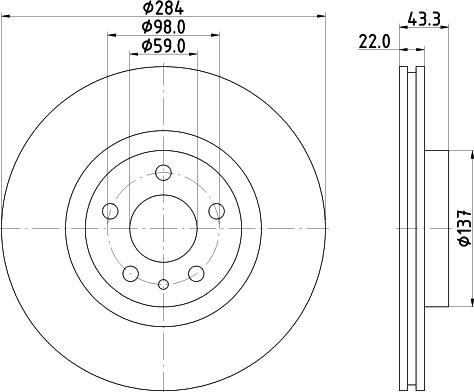 HELLA 8DD 355 118-411 - Тормозной диск autodnr.net