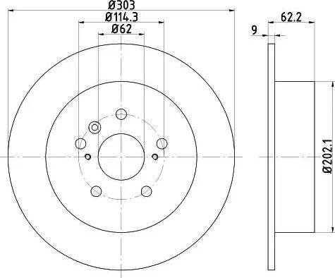 HELLA 8DD 355 112-401 - Тормозной диск avtokuzovplus.com.ua