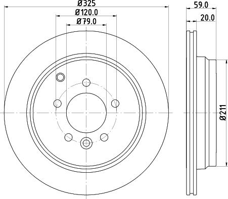 HELLA 8DD 355 118-771 - Гальмівний диск autocars.com.ua