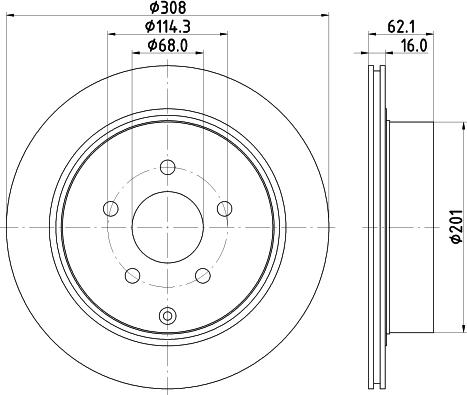 HELLA 8DD 355 118-811 - Тормозной диск avtokuzovplus.com.ua