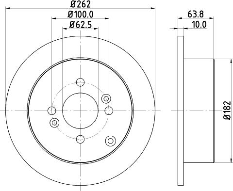 HELLA 8DD 355 118-851 - Гальмівний диск autocars.com.ua