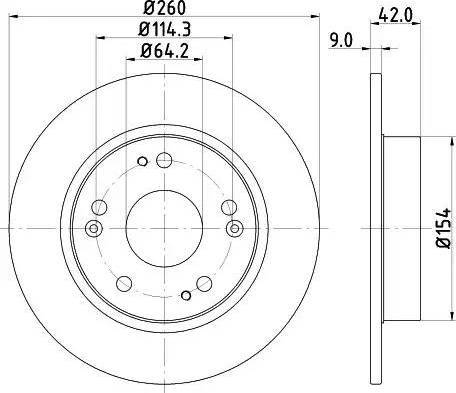 HELLA 8DD 355 114-321 - Тормозной диск avtokuzovplus.com.ua