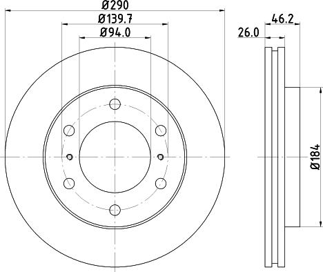 HELLA 8DD 355 119-071 - Тормозной диск autodnr.net