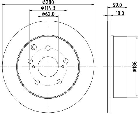 HELLA 8DD 355 119-121 - Тормозной диск avtokuzovplus.com.ua