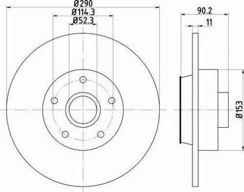 HELLA 8DD 355 119-301 - Тормозной диск avtokuzovplus.com.ua