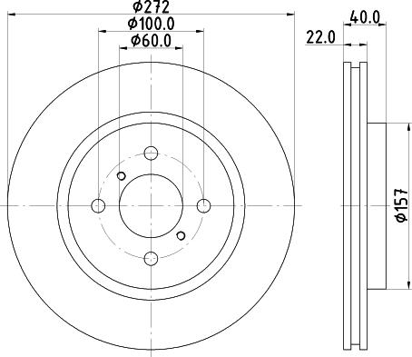 HELLA 8DD 355 119-471 - Гальмівний диск autocars.com.ua